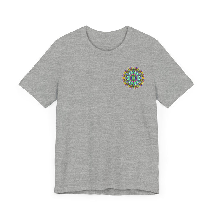 Vibrant Mandala Tee featuring intricate spiritual design for peace and harmony