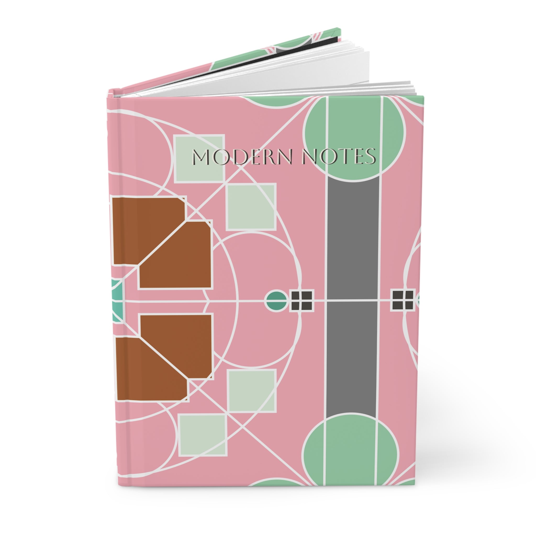 Minimal Forms Hardcover Journal — Geometric Nordic Bauhaus Design