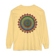 Intricate Mandala Unisex Long Sleeve T-Shirt featuring a detailed and colorful mandala design