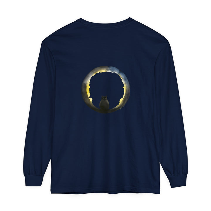 Comfortable and stylish Black Cat Crescent Moon Halloween T-Shirt