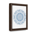 Beautiful Mandala Handmade Art in Steel Blue on Gallery Canvas Wraps
