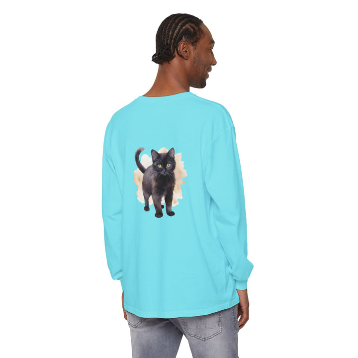 Black Cat Watercolor - Unisex Long Sleeve Tee