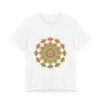 Vibrant Mandala Tee featuring intricate and colorful design, perfect for adding a pop of color to your wardrobe