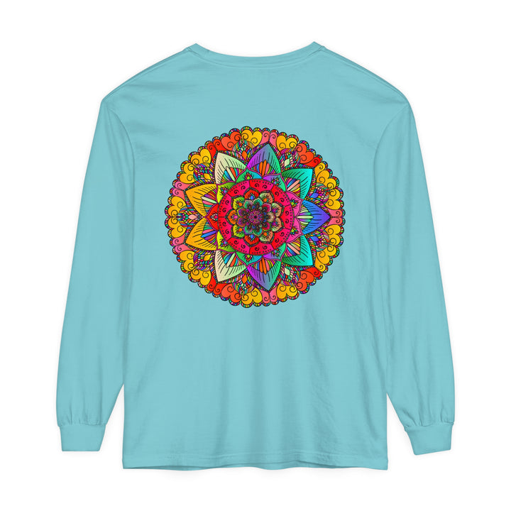 Colorful and intricate mandala design long sleeve t-shirt for men and women