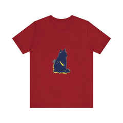 Blue Cat Mystery T-Shirt with Cool Cat Design - Fun and Stylish Feline-Inspired Apparel for Cat Lovers