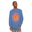 Colorful and intricate mandala design on unisex long sleeve t-shirt