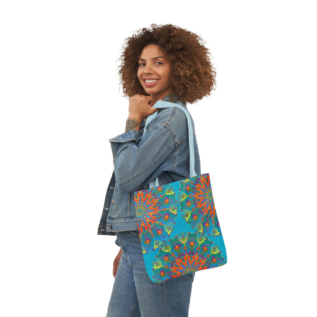 Canvas Tote Bag in Bright Tropical Colors for Summer Fun