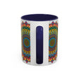 Mandala Art Mug featuring intricate spiritual designs in vibrant colors