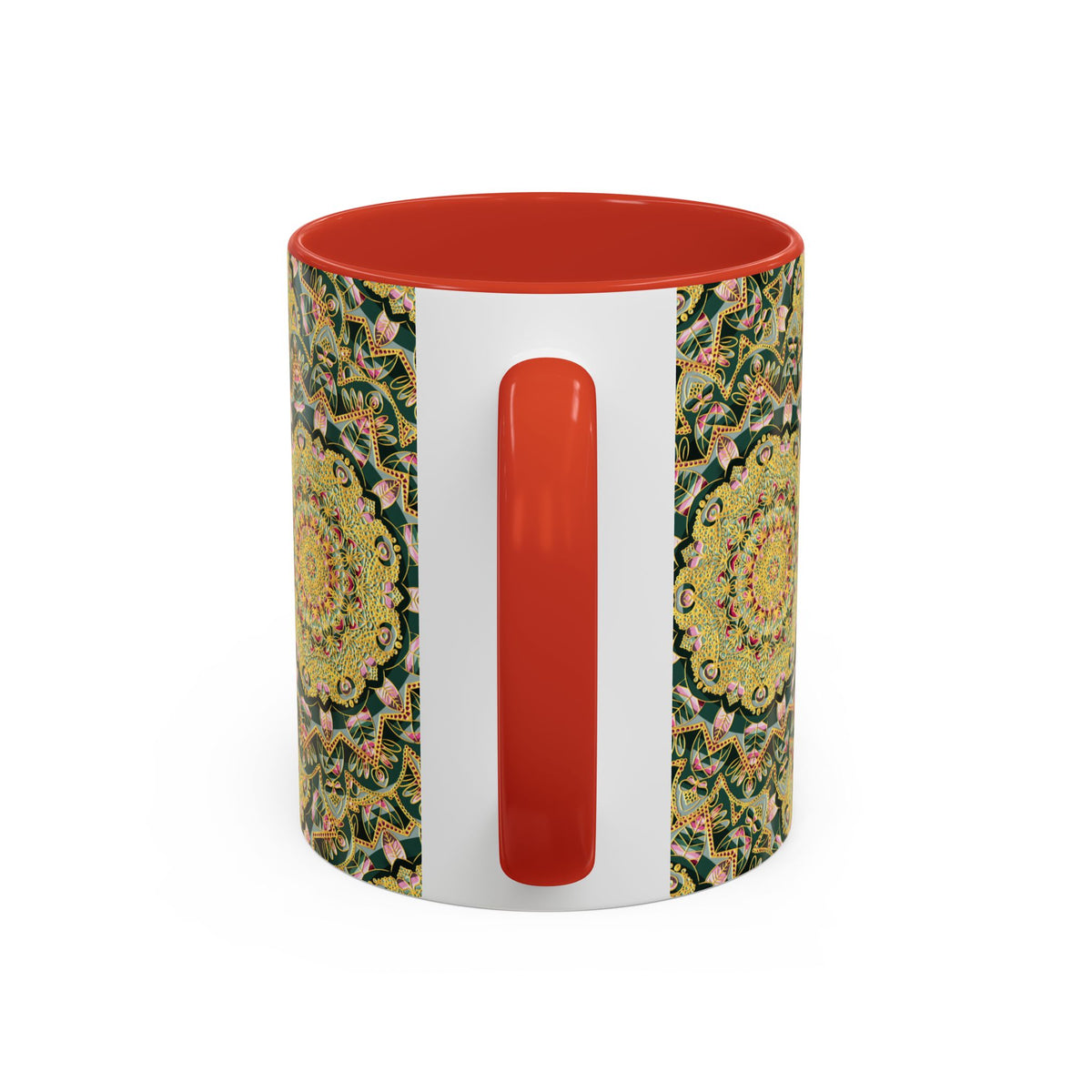 Mandala Floral Coffee Mug – Bohemian Botanical Ceramic Cup