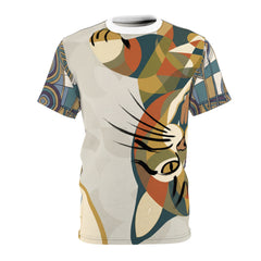 Sacred Geometry Funny Cat — Upside-Down Yawn