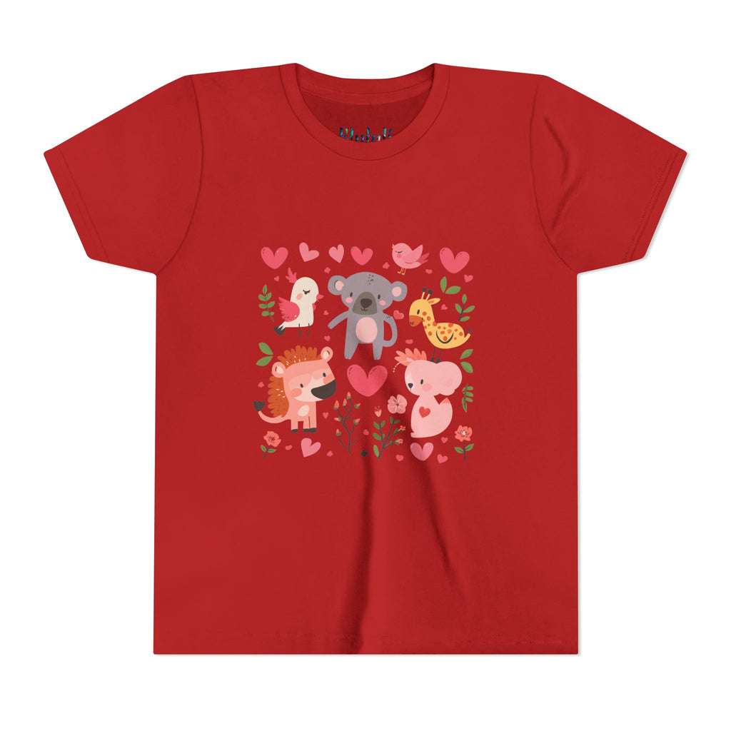 Entzückendes Animal Love Jugend T-Shirt, Süßes Kindershirt, Tier Grafik T-Shirt, Kindergeschenk, Geburtstags- oder Urlaubsoutfit 