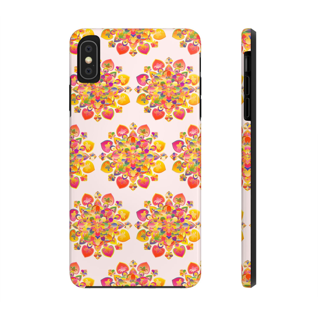 Phone Case - Hand-Drawn Mandala Art - Light Pink Long Description 6