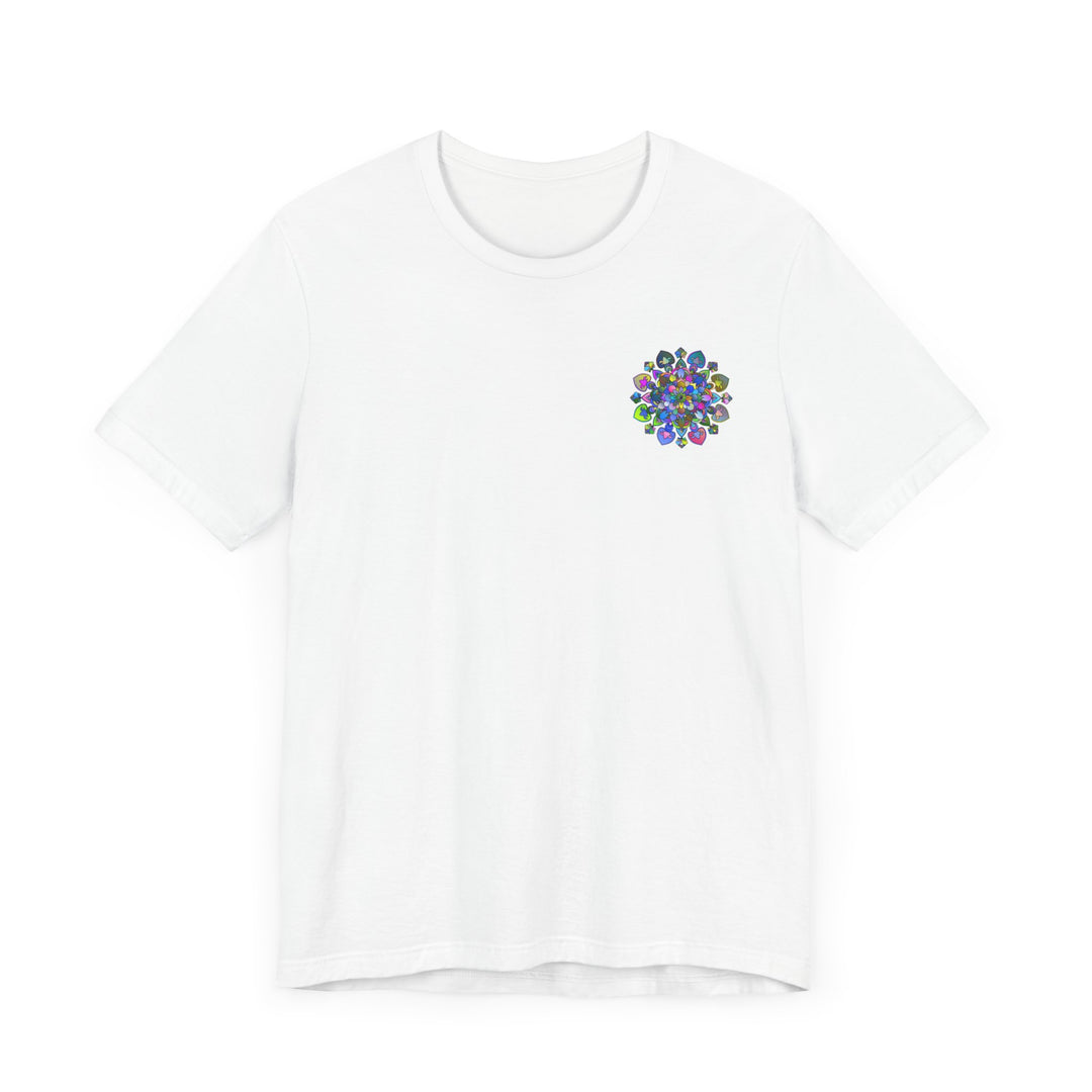  Blue and green mandala t-shirt for spiritual peace and harmony