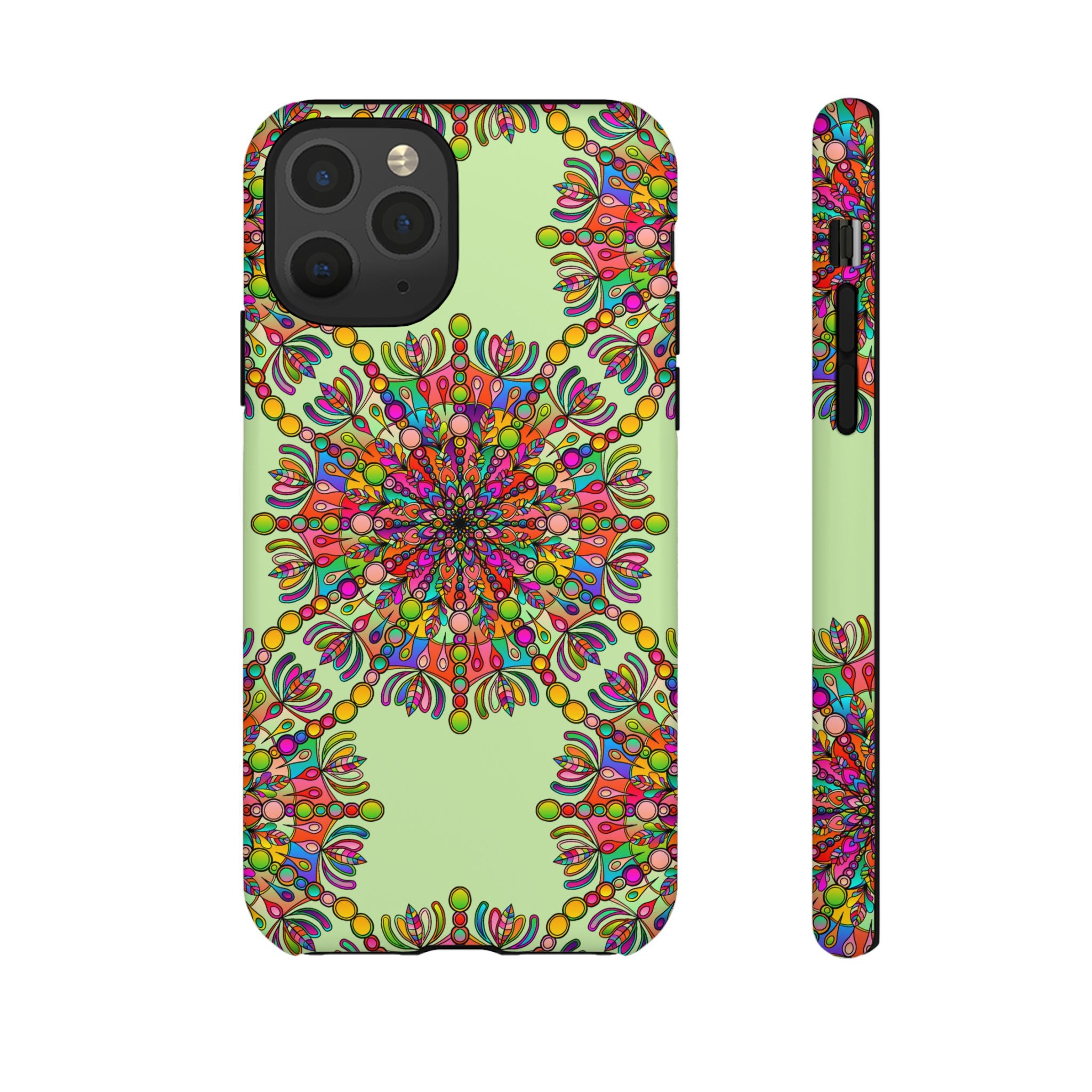 Custodia per telefono con mandala intricata in colori vivaci per uno stile unico