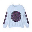 Unisex Heavy Blend™ Crewneck Sweatshirt featuring a vibrant Purple Mandala Design