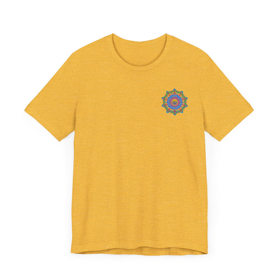 Vibrant Mandala Tee featuring intricate design symbolizing spiritual peace and harmony