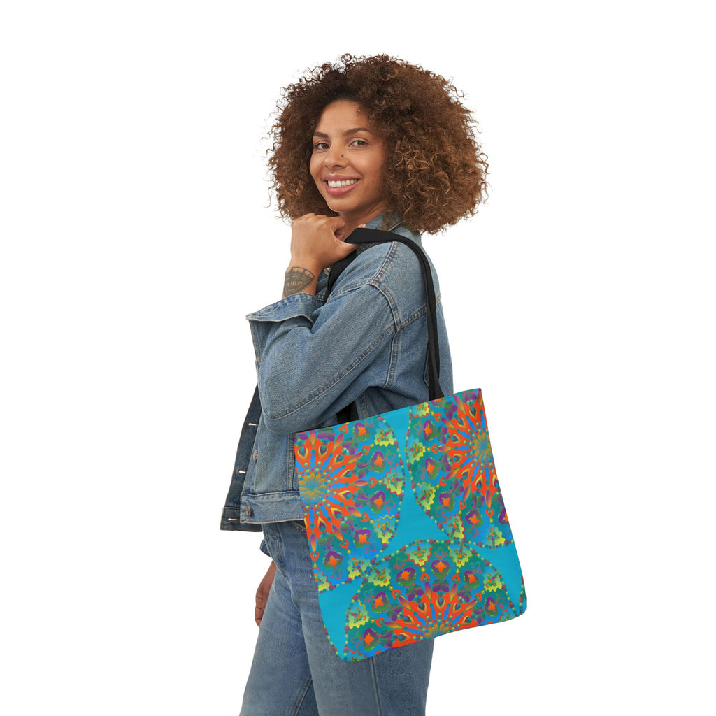 Canvas Tote Bag in Bright Tropical Colors for Summer Fun