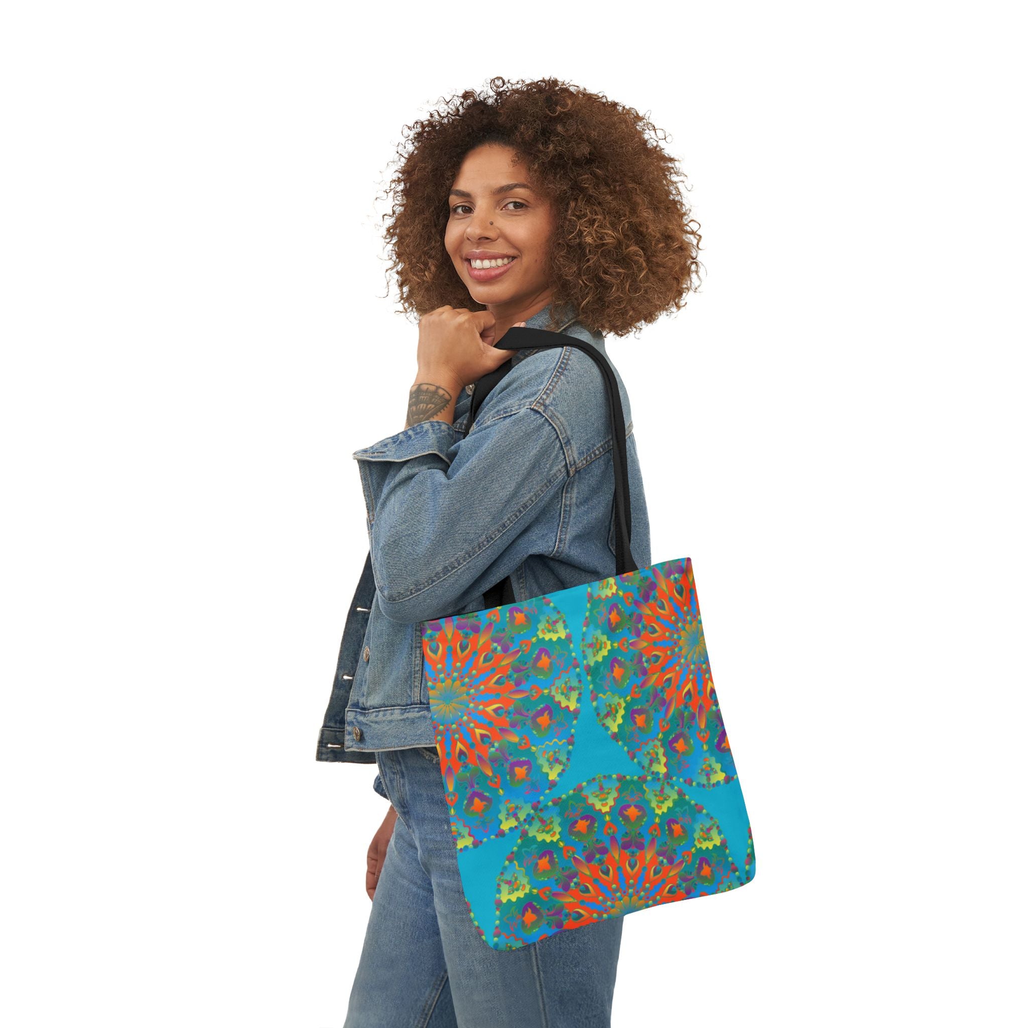 Canvas Tote Bag in Bright Tropical Colors for Summer Fun