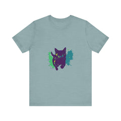 Black Cat Mystery - Colorful Splash T-Shirt with vibrant and eye-catching design