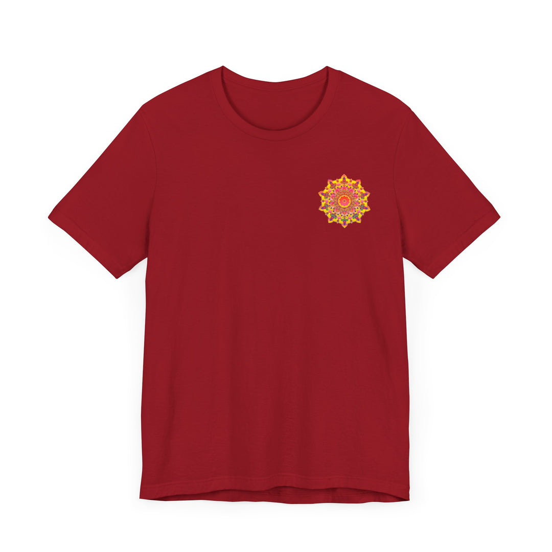 Vibrant Mandala Tee - Spiritual Peace & Harmony, colorful shirt with intricate mandala design promoting balance and tranquility in mind and spirit