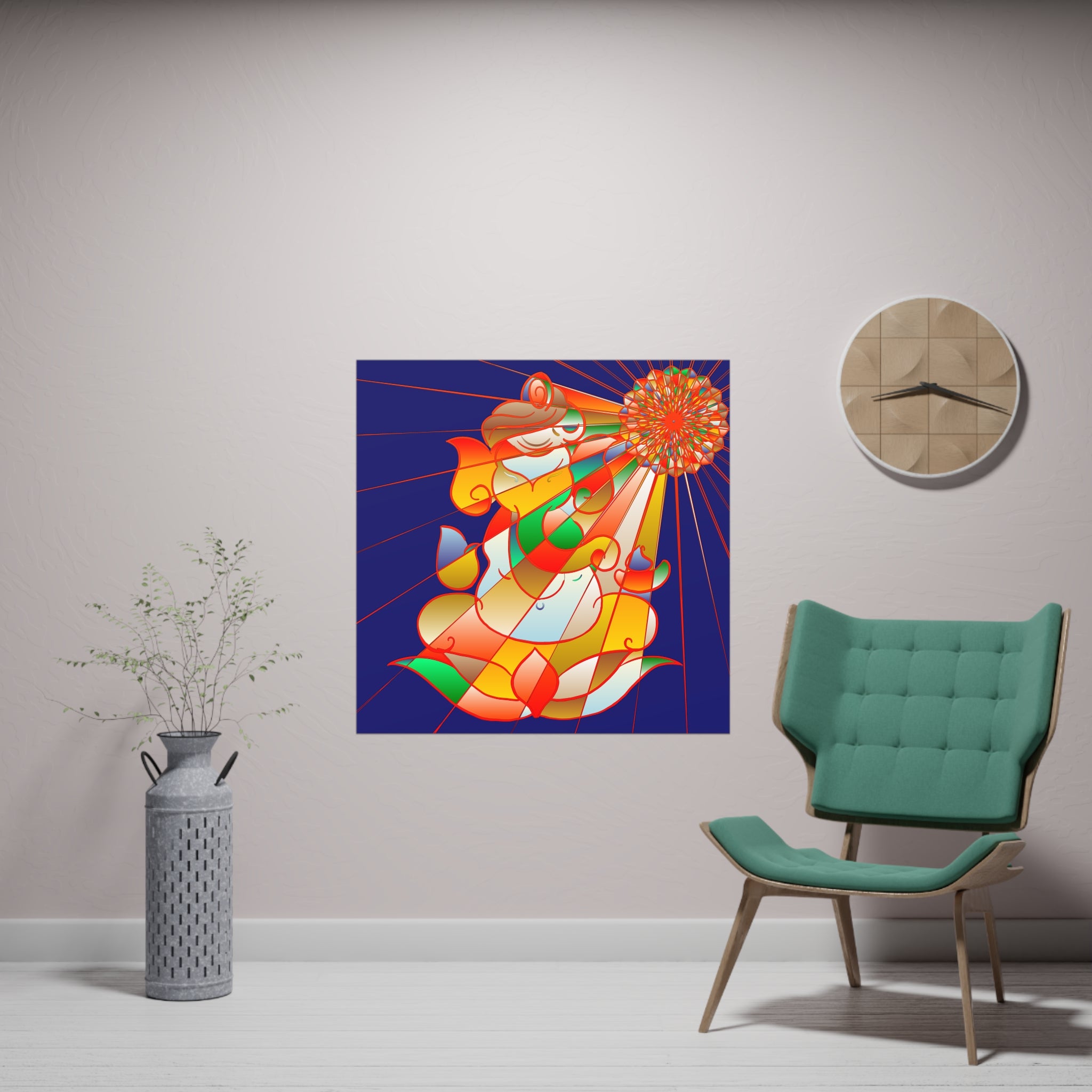 Poster Ganesh Heilige Harmonie Mandala Kunst