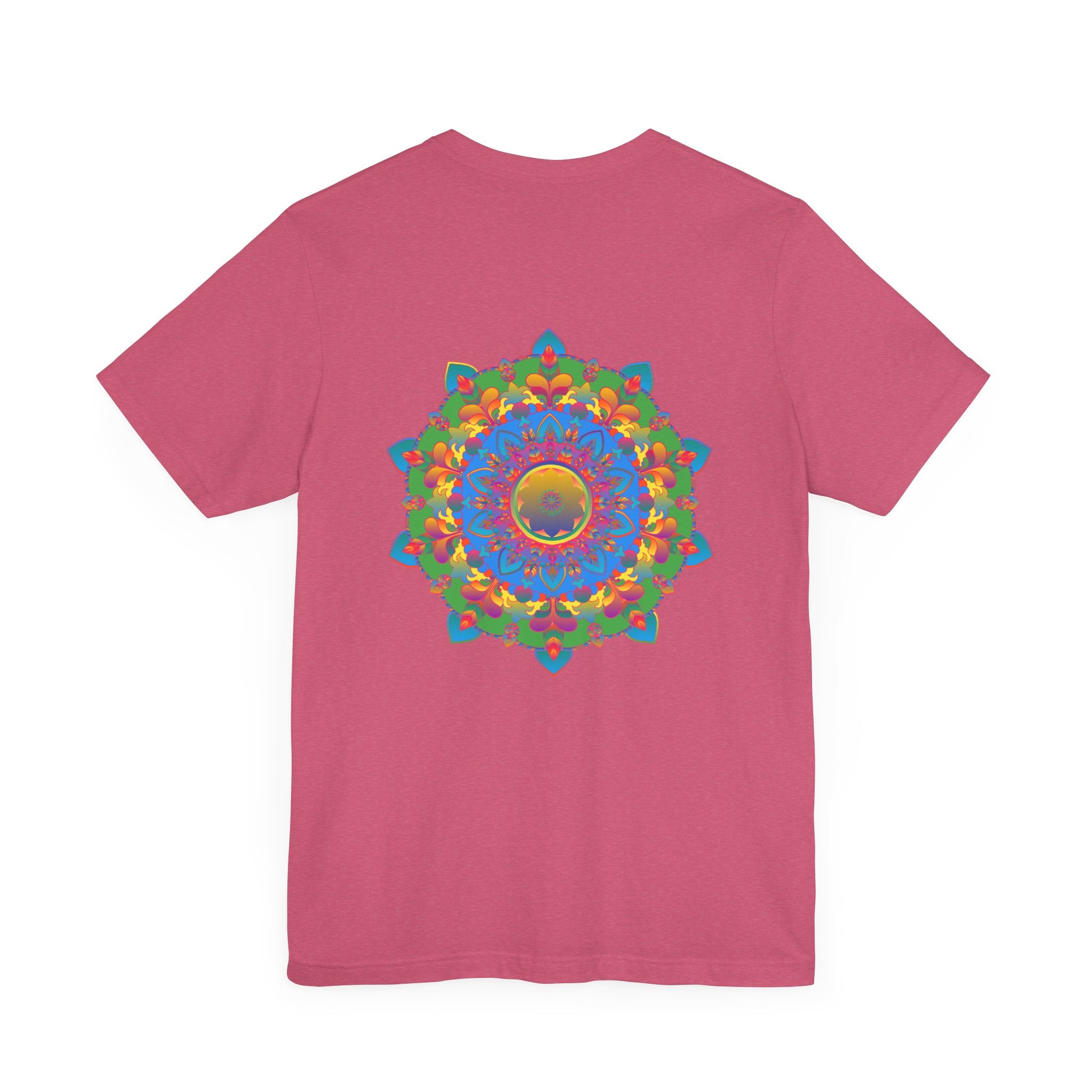 Vibrant Mandala Tee featuring intricate spiritual design for peace and harmony