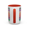 Beautifully handcrafted ceramic mug with intricate mandala floral pattern in vibrant colors