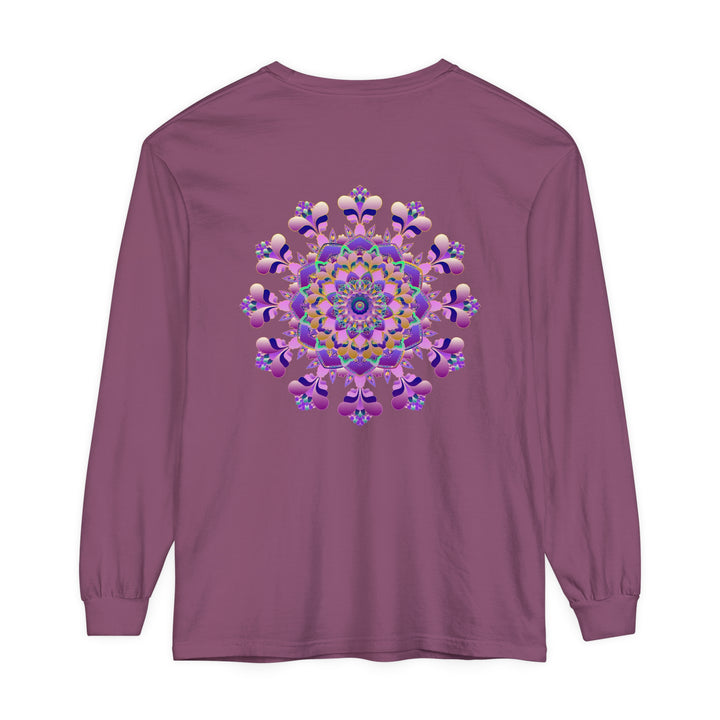 Intricate Mandala Long Sleeve T-Shirt - Unisex, featuring detailed mandala design