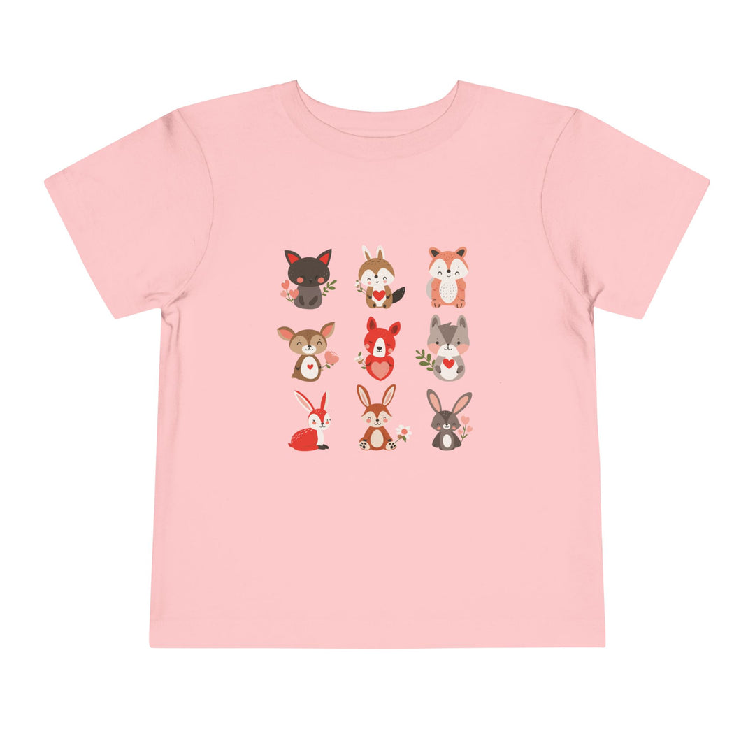 Animal Love Toddler Tee, Cute Cartoon Animals T-Shirt for Kids