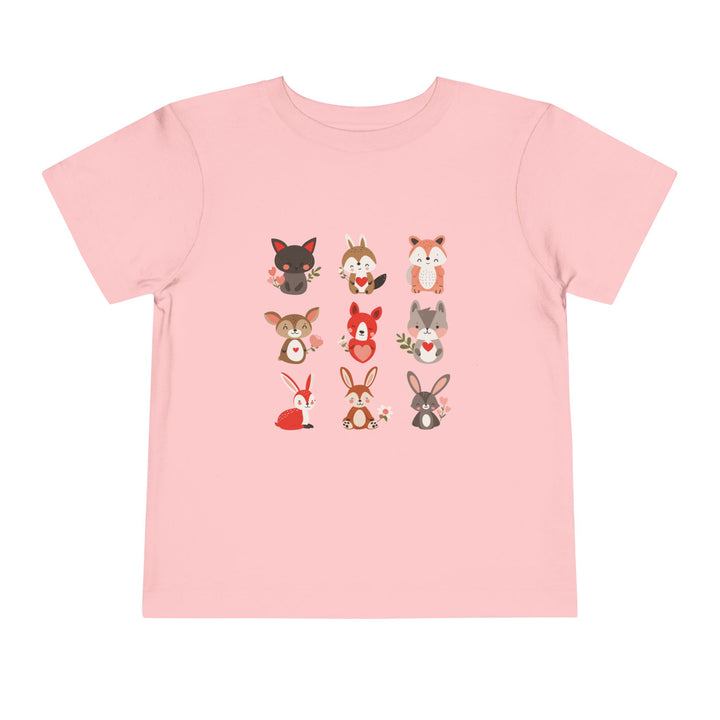 Animal Love Toddler Tee, Cute Cartoon Animals T-Shirt for Kids