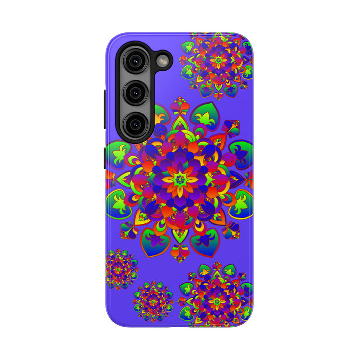 Colorful hand drawn mandala rainbow design phone case for iPhone