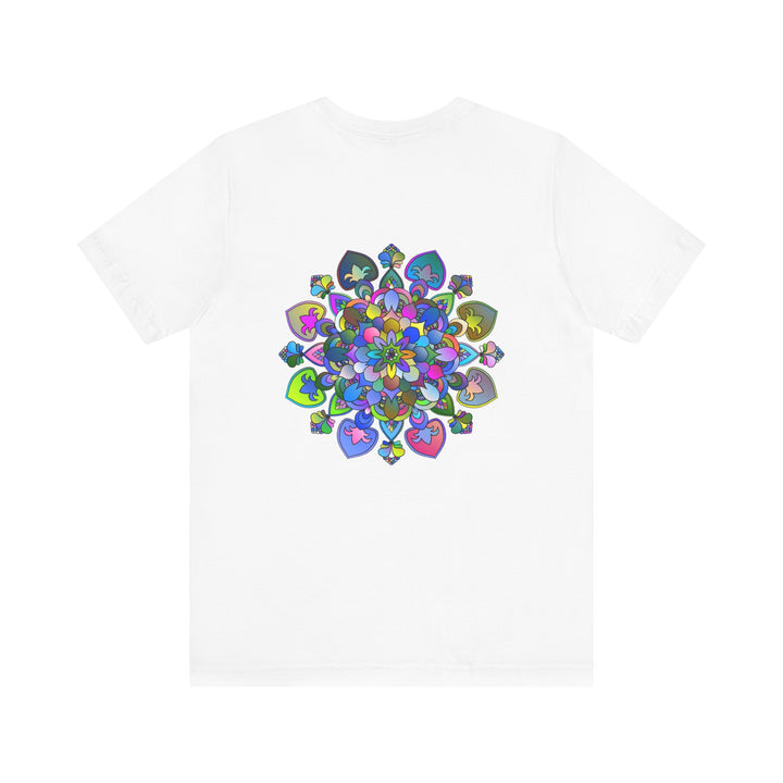  Vibrant and colorful mandala tee promoting peace and harmony