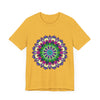 Vibrant Mandala Tee with a Colorful and Intricate Design featuring beautiful and detailed patterns in multiple bright shades