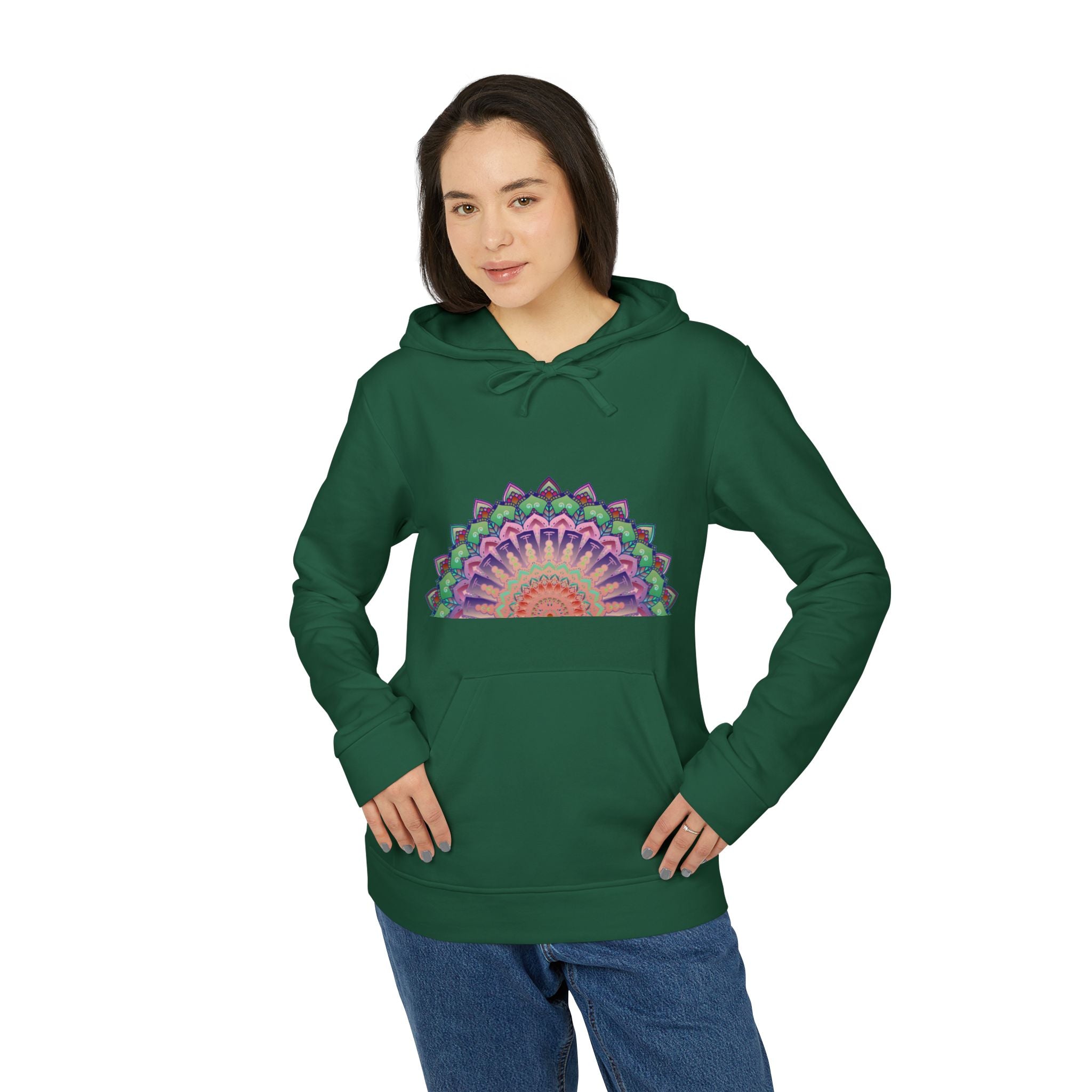 Pastel Mandala Fleece Hoodie by Adidas, a cozy and stylish fashion statement