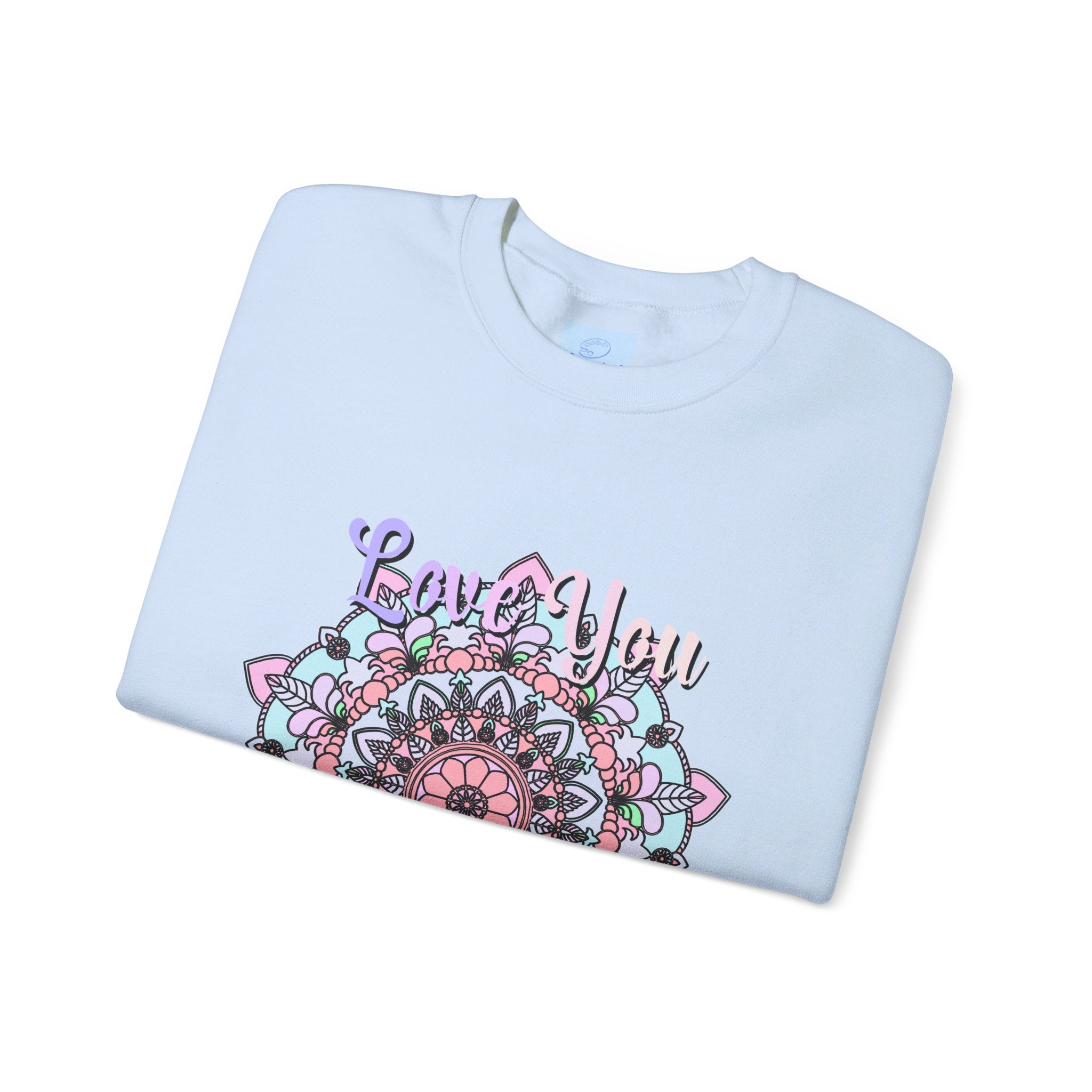 Cozy unisex crewneck sweatshirt in vibrant colors with 'Love You Mom' design - the perfect birthday gift for the special woman in your life