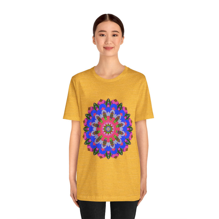 Colorful Mandala Geometric T-Shirt with intricate design and vibrant colors