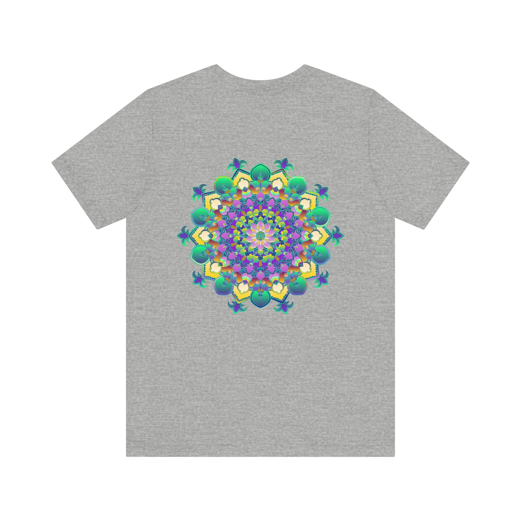 Vibrant Mandala Tee featuring intricate design representing spiritual peace and harmony, perfect for those seeking inner tranquility and balance in their lives