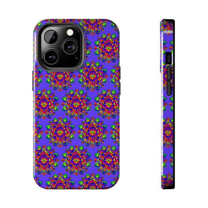 Tiled Hand Drawn Mandala Rainbow Phone Case - Standard alt text 71