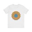Vibrant Mandala Tee with Colorful Geometric Design featuring intricate patterns and bold, eye-catching colors perfect for adding a pop of style to any outfit