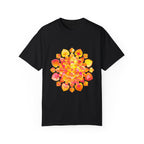 Handmade Mandala T-Shirt with intricate design, perfect for both men and women, ideal for yoga and meditation practice
