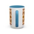 Inspiring light grey background mandala art mug with stunning and detailed patterns