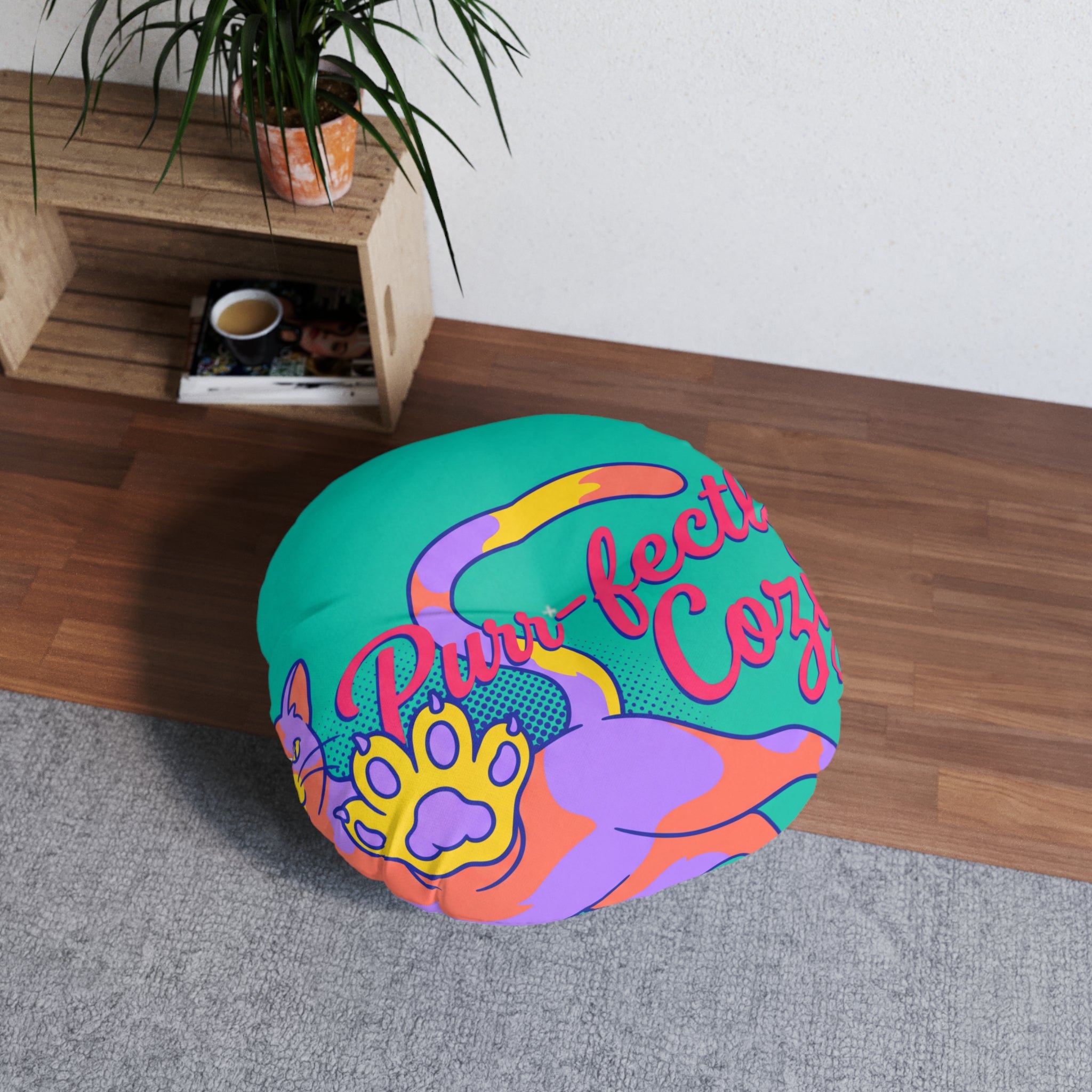 Purr-fectly Cozy Cat Floor Pillow