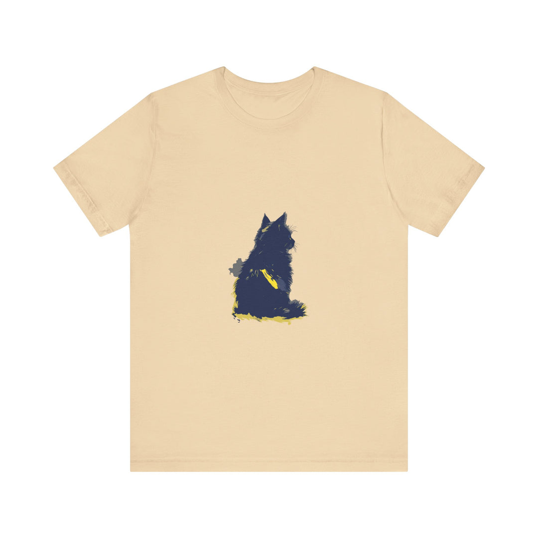 Blue Cat Mystery T-Shirt with a Cool Cat Design - Unique and Stylish Graphic Tee