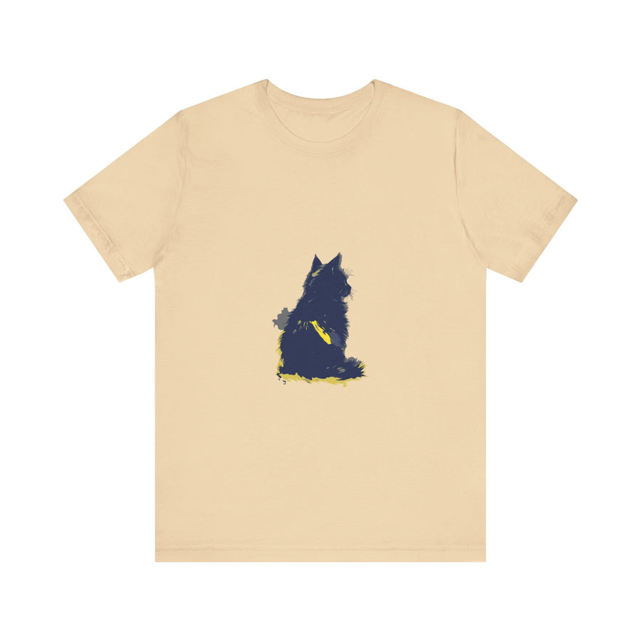 Blue Cat Mystery T-Shirt with a Cool Cat Design - Unique and Stylish Graphic Tee