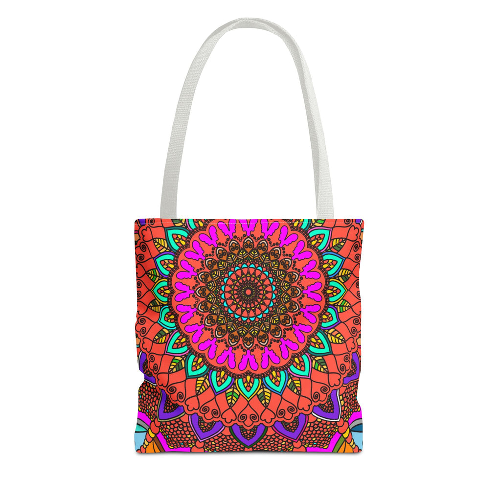 Colorful Mandala Tote Bag – Boho Psychedelic All-Over Print