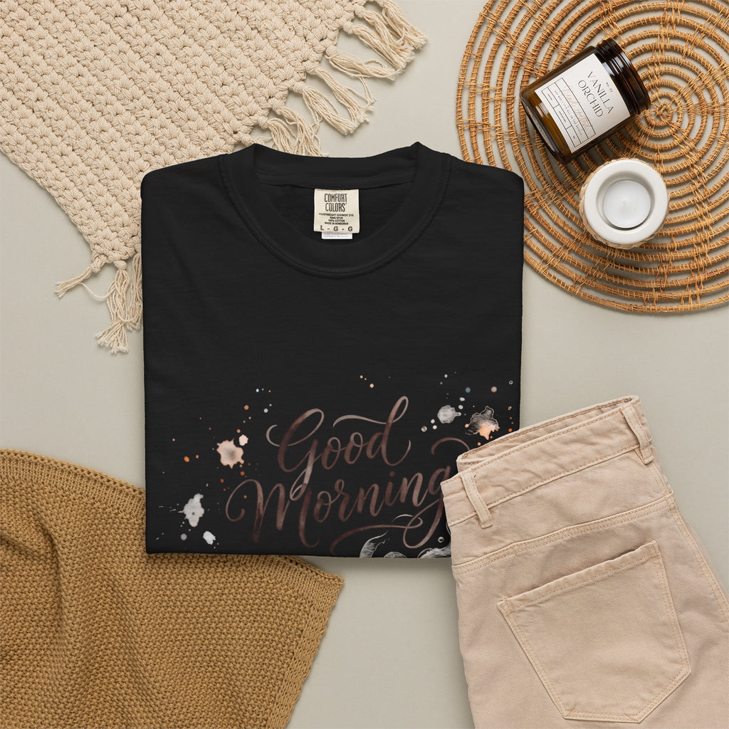 Good Morning Cat Coffee T-Shirt