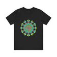 Vibrant and colorful Psychedelic Mandala Tie Dye T-Shirt with intricate design