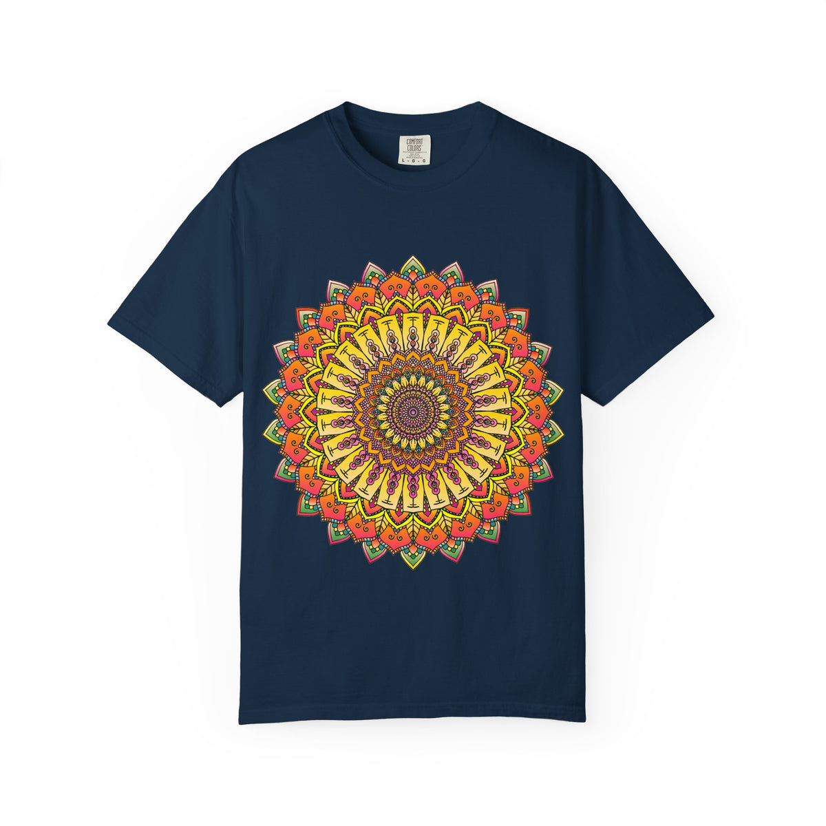 Sunburst Mandala T-Shirt — Vibrant Floral Boho Graphic Tee