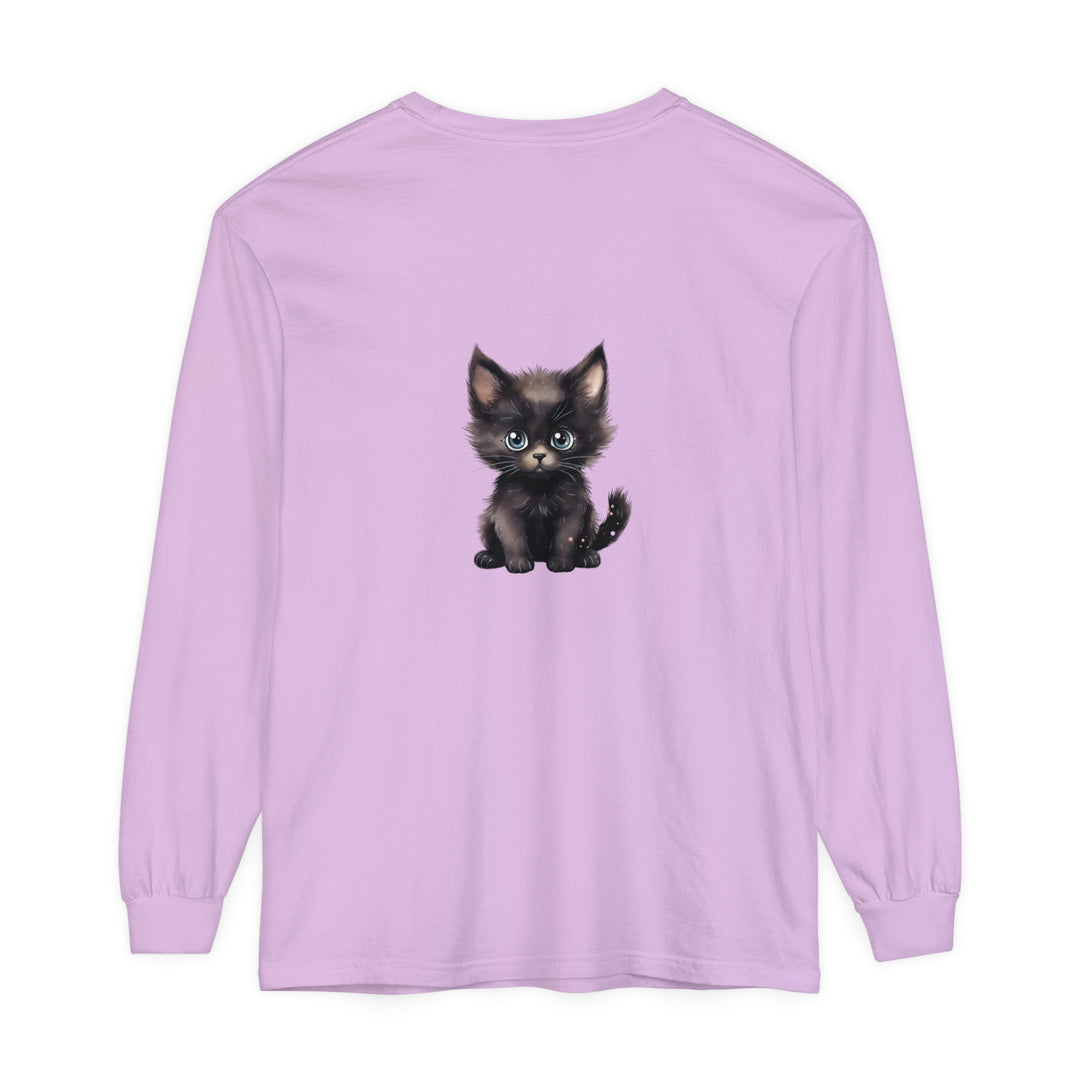 Cute Kitten with Blue Eyes Long Sleeve T-Shirt Alt Text 39