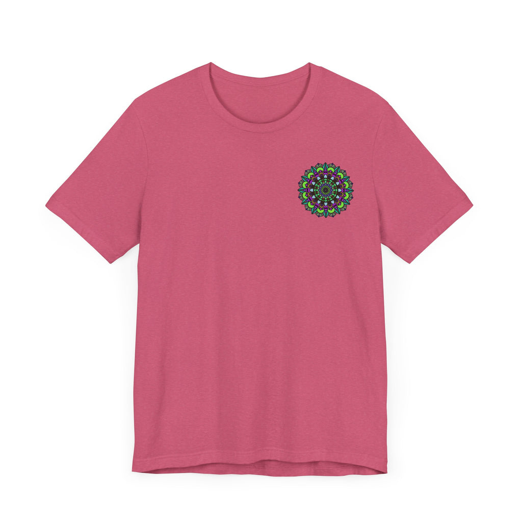 Beautiful and colorful Mandala Peace Tee representing spiritual harmony and inner peace